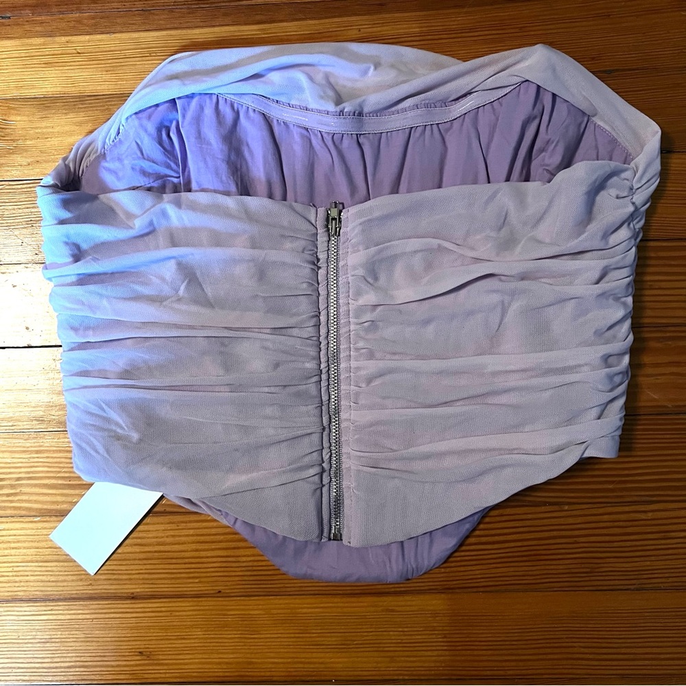 Lavender Ruched Corset - Picture 2 of 3